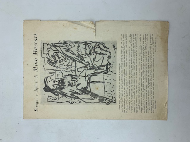 Dipinti e disegni di Mino Maccari...Notizie di Torino